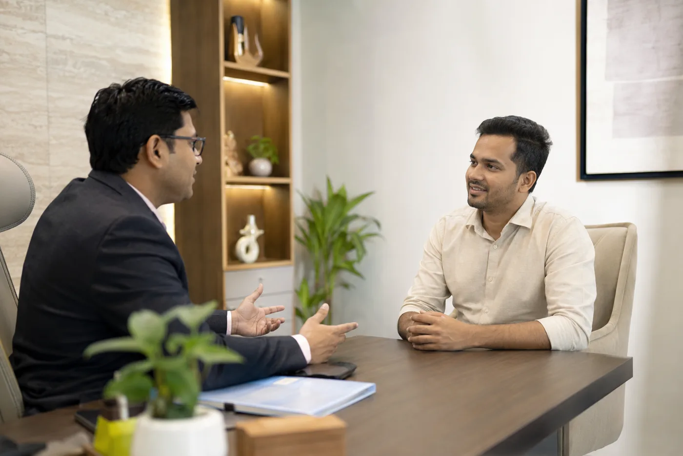 Indian man discussing premature ejaculation with a doctor in Hyderabad